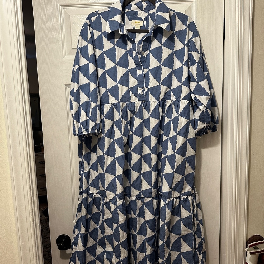 Anthropologie Maeve Bettina tiered dress. Large Petite. Worn once. EUC.